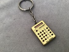 Vintage Miniature Sharp Calculator Gum-Ball Machine Toy Prize Charm Keychain