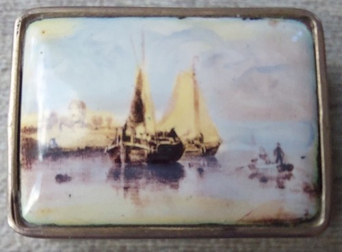 Antique silver box - for, pills