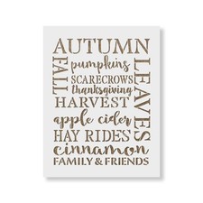Fall Words Stencil - Craft