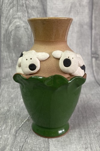 Small handcrafted pottery vase - handcrafted,