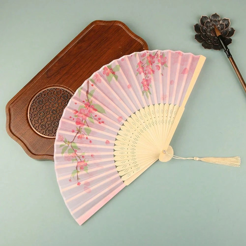 Bamboo folding hand - hand, fan