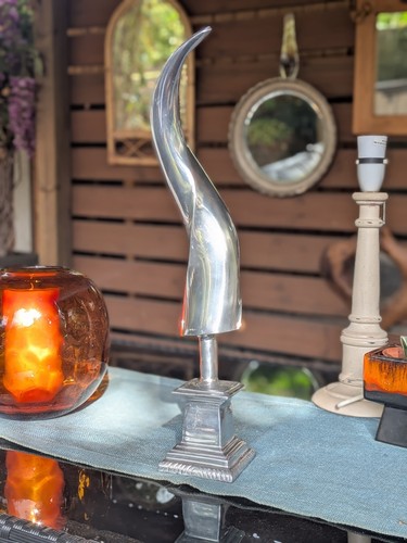 Polished aluminium 49cm horn - polished,
