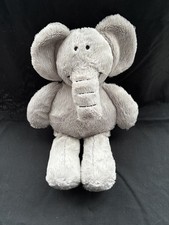 TU Sainsburys Grey Elephant Teddy Bear Fluffy Comforter Soft Toy