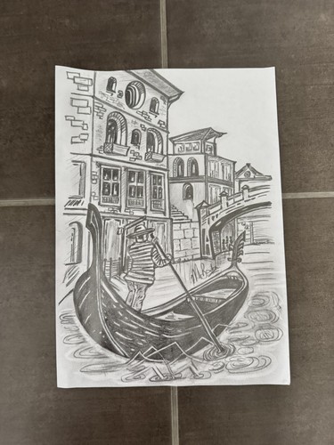 Original hand drawn sketch - a4, hand-drawn