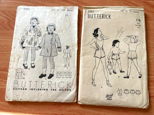 Two 1920 vintage butterick - 1920's?,