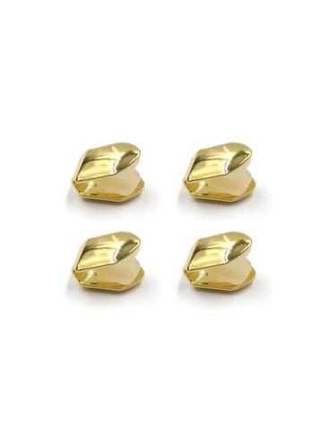 4pcs gold plated grills - gold, teeth