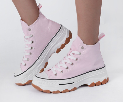Trend pink canvas platform - on,