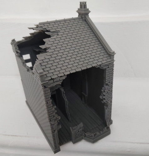 Destroyed 28mm detached house - 28mm,