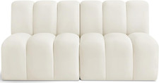 Modern Cream Velvet Modular