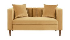 Everly Velvet 2 Seater Sofa - Camel