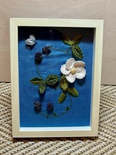 Framed Hand Embroidered &