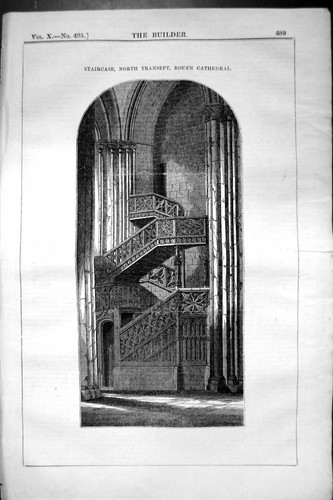 Old staircase north transept - old,