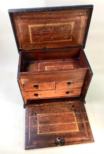 Antique painted pine table - painted,
