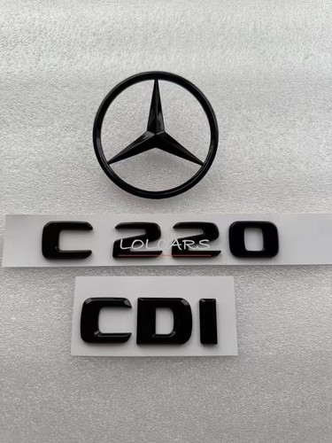 Gloss black rear star - &, c220