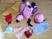 Girl Bratz Kidz Kid  Doll and MOTOR SCOOTER MOPED & HELMET , extras 