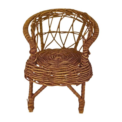 Doll house rattan - rattan, chair