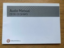VAUXHALL  AUDIO CD 30 CD 30 MP3 HANDBOOK MANUAL ONLY