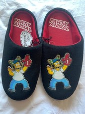 Mens Homer Simpson "Party Animal" Mule Style Slippers, Size Large, BNWT