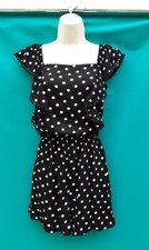 PLAYSUIT,ROCKABILLY,GYPSY,POLKA DOT,50S,60S,70S,80S VINTAGE STYLE,SIZE 8-10,NWTS