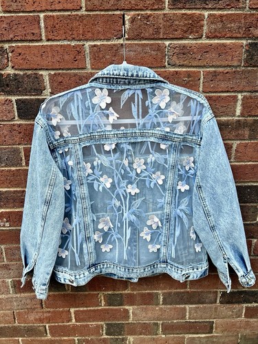 Custom blue denim jacket for