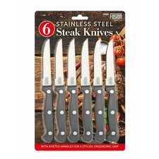 6 Set Steak Knives Stainless