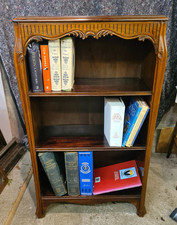 1920s Walnut Open Bookcase