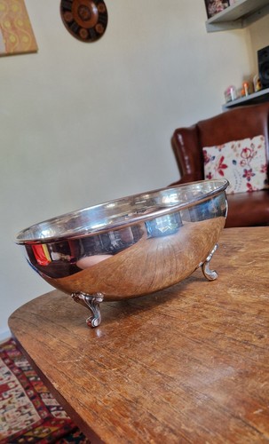 Vintage pewter serving bowl - pewter,