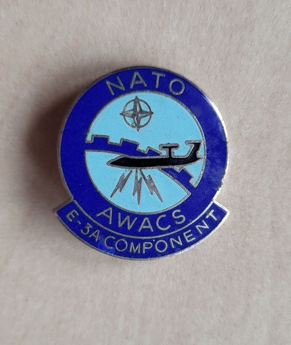 Vintage enamel nato awacs 3a - vintage, e-3a