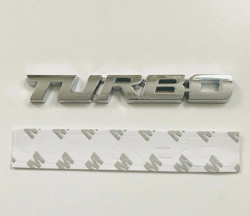 Large badge decal turbo - turbo, chrome