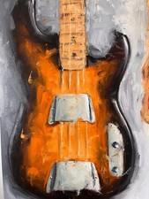Abstract Bass Guitar Oil