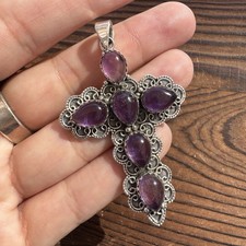 Sterling Silver Amythest Large