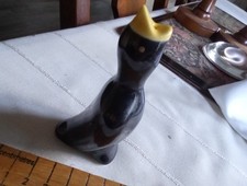 Vintage Blackbird Ceramic Pottery Pie Dish Vent Funnel