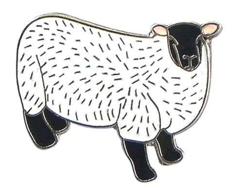 Sheep metal enamel pin badge - enamel,