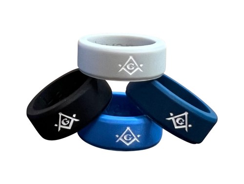 Masonic rings silicone pack - silicone,