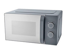 George Home GHMOT001G4W Compact Manual Microwave Oven Textured 17L 700W Grey