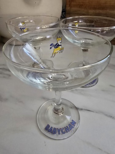 Babycham vintage glasses - babycham,