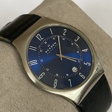 Mens Skagen Steel Watch Blue Face 233XXLSLN Spares or Repair