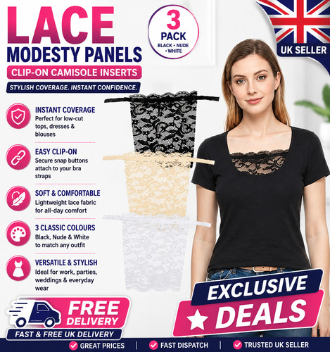 Women lace modesty panels - lace,
