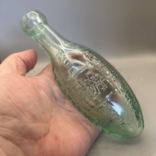 NICE 6 OUNCE 1890S HAMILTON TORPEDO BOTTLE STANDRING AERATED WATER MANCHESTER