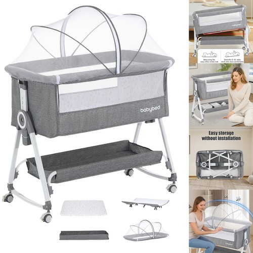Bedside crib with - mosquito, net