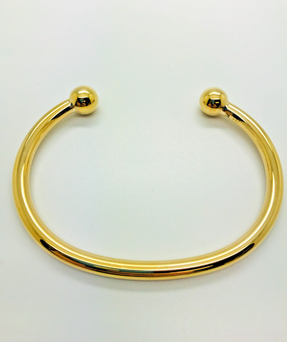 9ct yellow solid gold torque - gold,