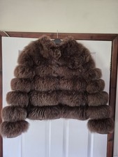 Chocolate Brown Fox Fur Jacket