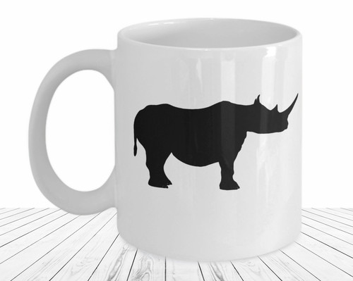 Rhino mug rhinoceros white - mug,
