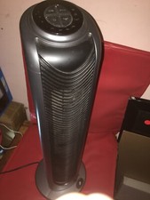 Bionaire Oscillating Tower Fan with Timer, Silver/Black... Missing Remote - VGC