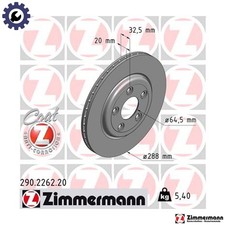 2x BRAKE DISC 290.2262.20 FOR