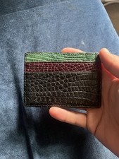 Authentic Crocodile Skin Wallet - Multicoloured Card Holder