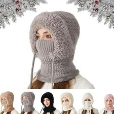 3 in 1 Beanie Hat for Women,Cozy Head Beanie,Winter Hat,Soft Fleece Lined Beanie