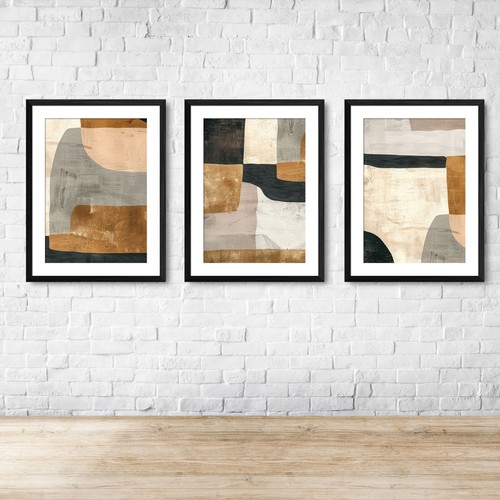 Warm modern abstract wall - warm,