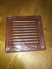 Brown Air Vent Grille with Fly Screen, Metal,  6" -8" , external or internal 