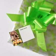 ShredAstic® Green Dot Cellophane Wrap Lime pull bow Easter Card Hamper Kit